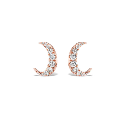 Small diamond moon hoops