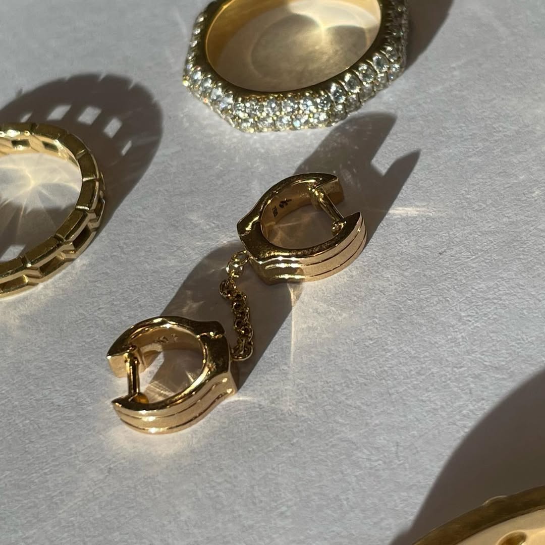 OATH DOUBLE HUGGIE EARRINGS