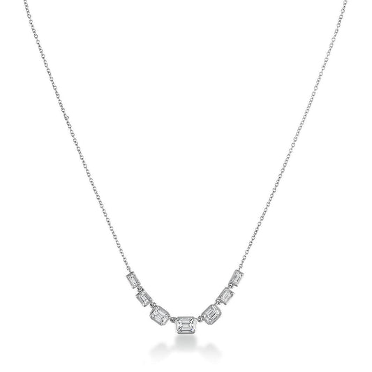 graduated diamond tennis necklace