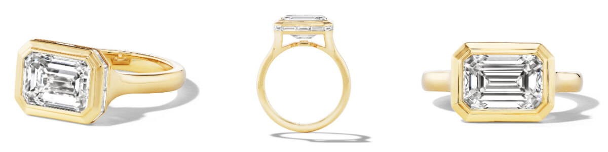 east west engagement ring custom design story
