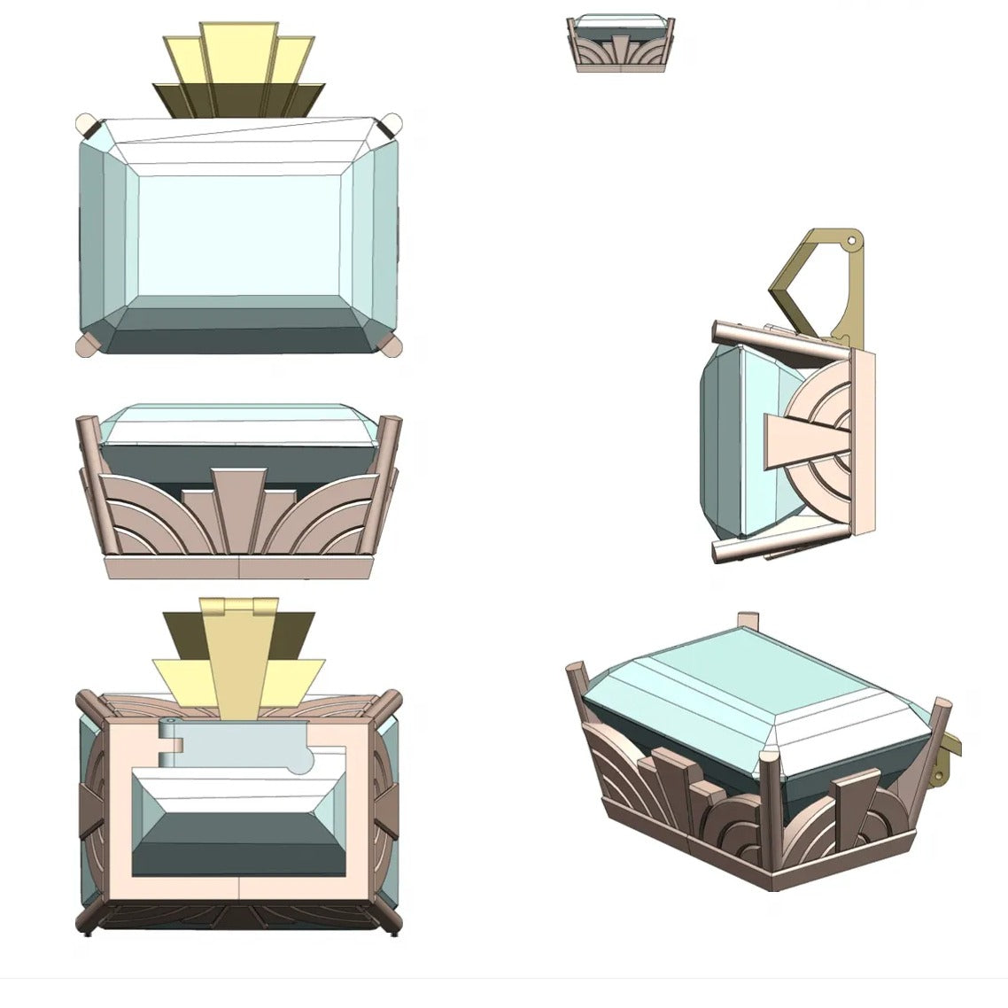 custom aquamarine necklace design