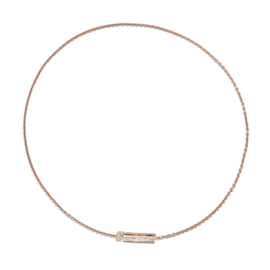 5MM BAGUETTE DIAMOND VIAL NECKLACE