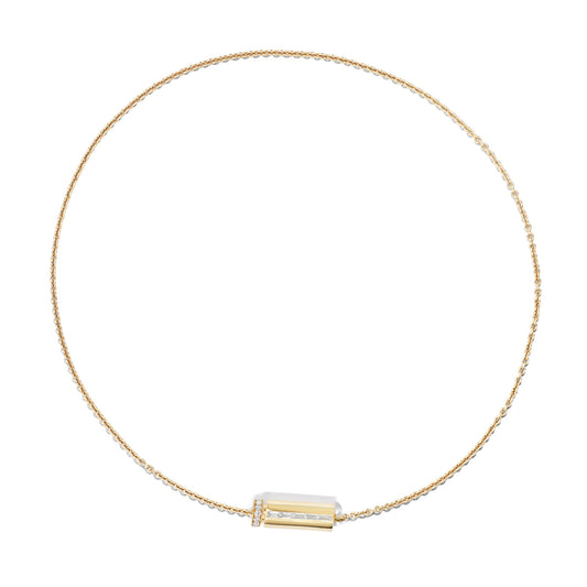 7MM BAGUETTE DIAMOND VIAL NECKLACE