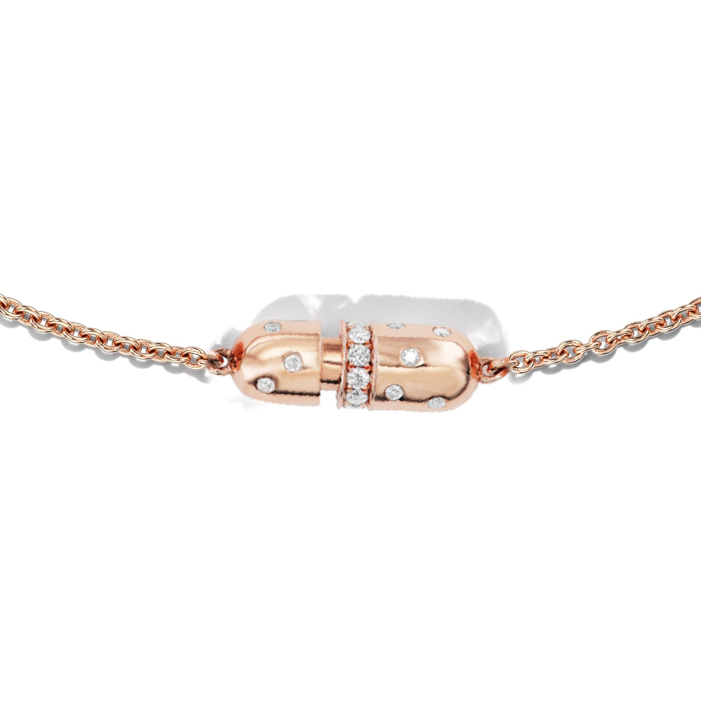 BURNISHED DIAMOND CAPSULE NECKLACE
