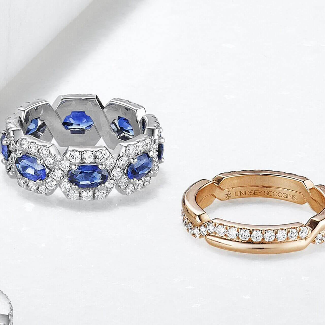 sapphire and diamond eternity ring