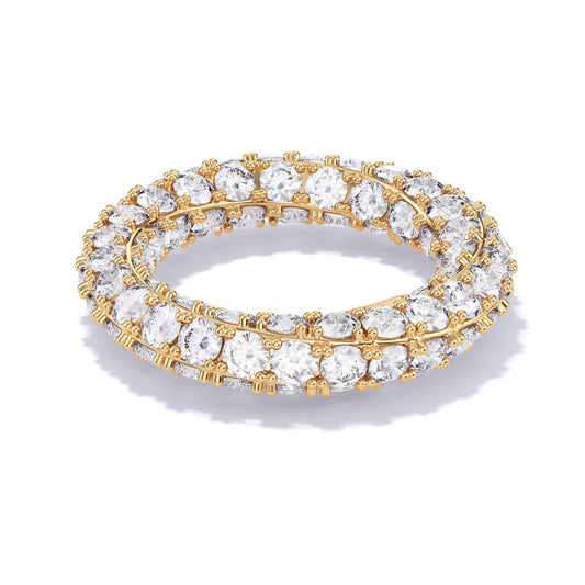 continuum mega eternity band; yellow gold