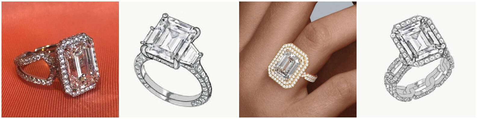 emerald cut diamond engagement rings