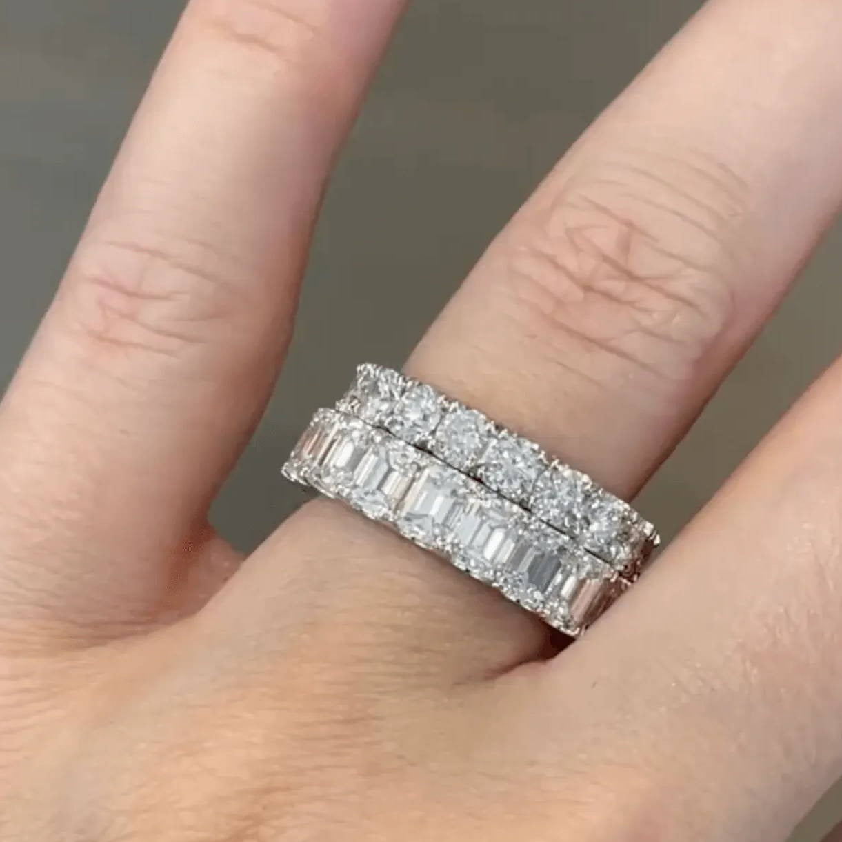eternity band and indicolite tourmaline ring