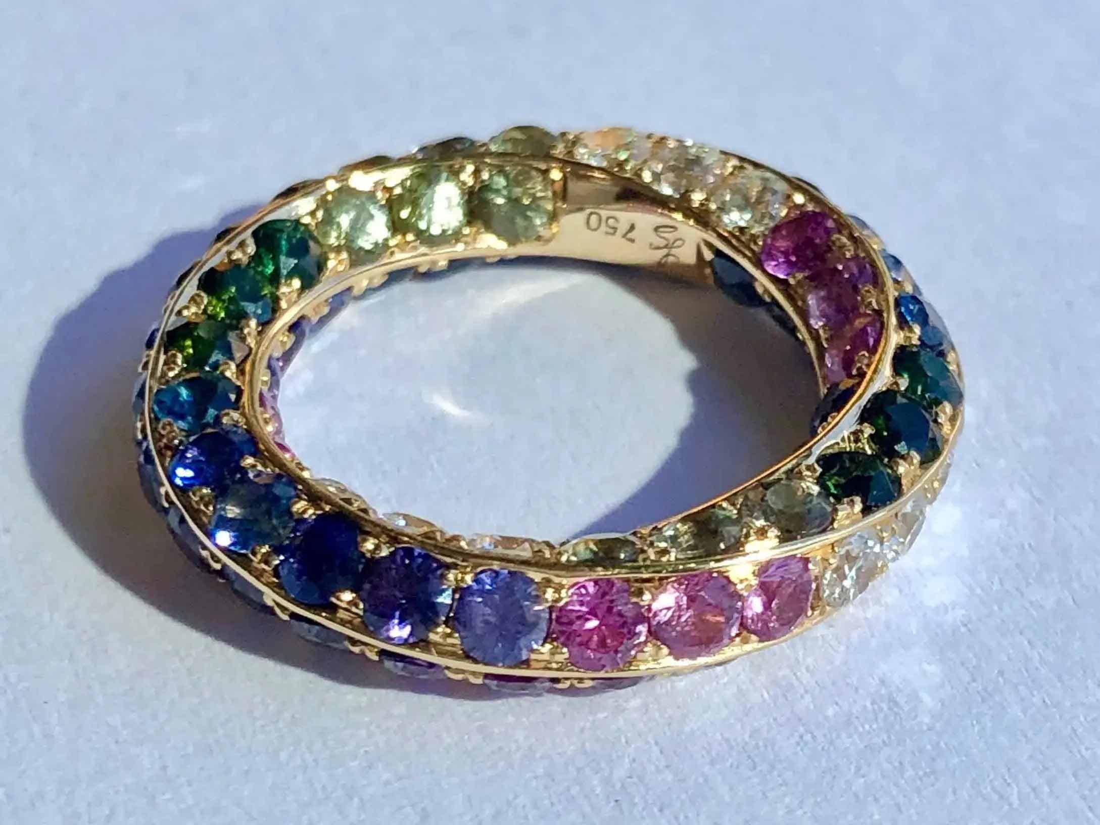 sapphire continuum eternity ring