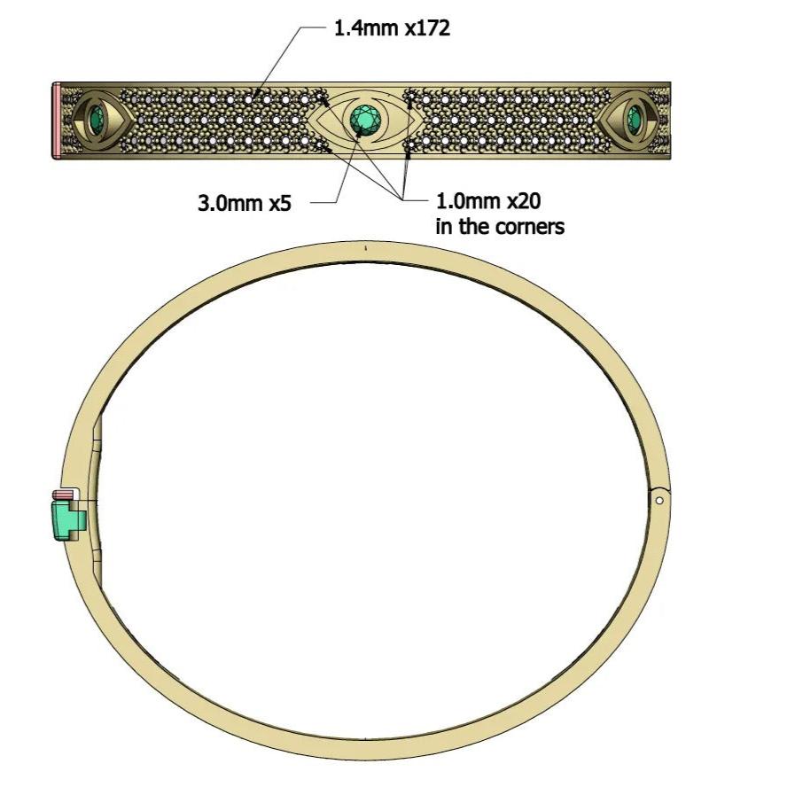 18k gold evil eye bracelet