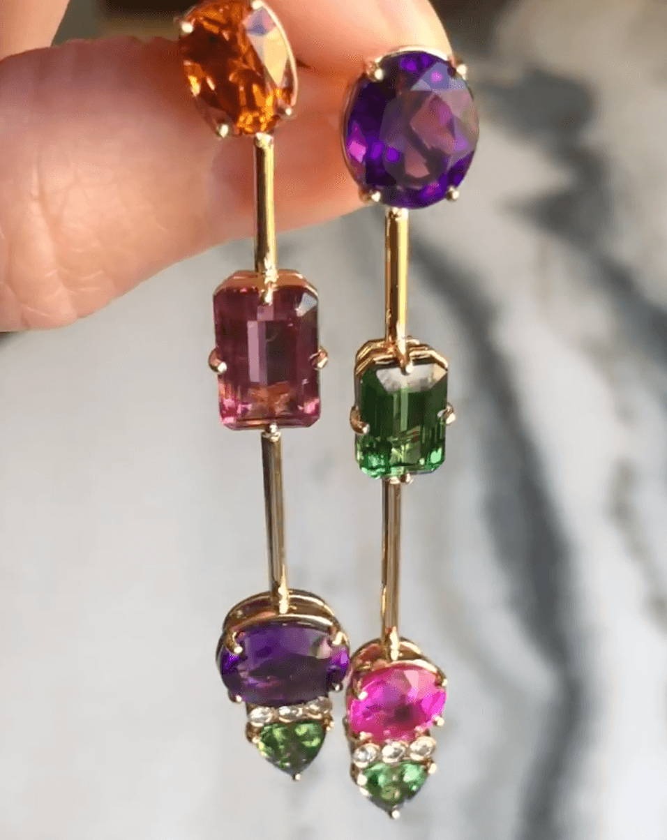custom gemstone earrings