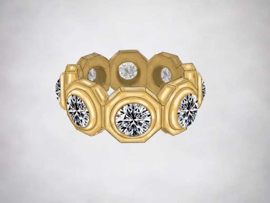 still bazel octagon band