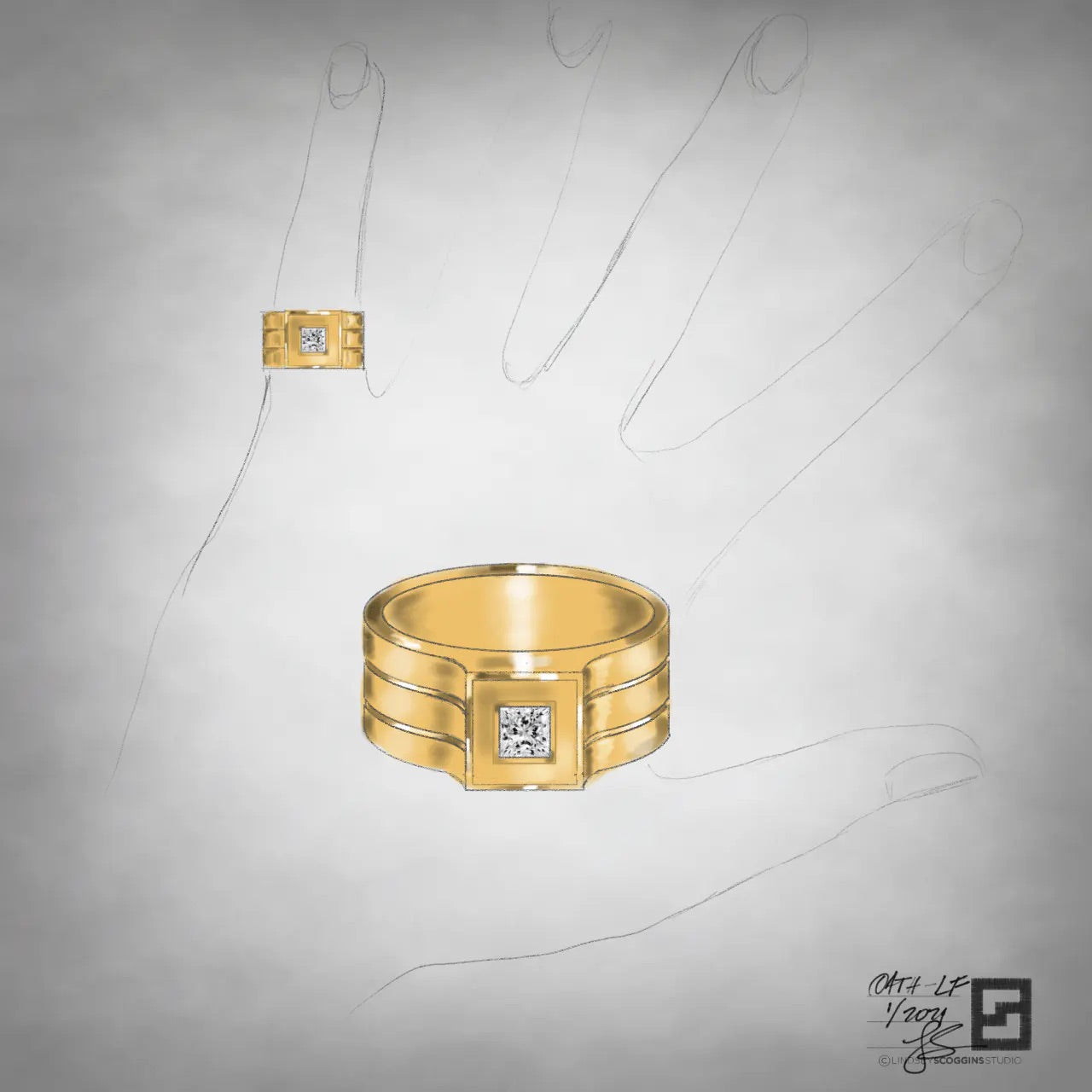 custom pinky ring