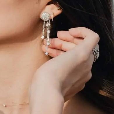 diamond moon and stars earrings
