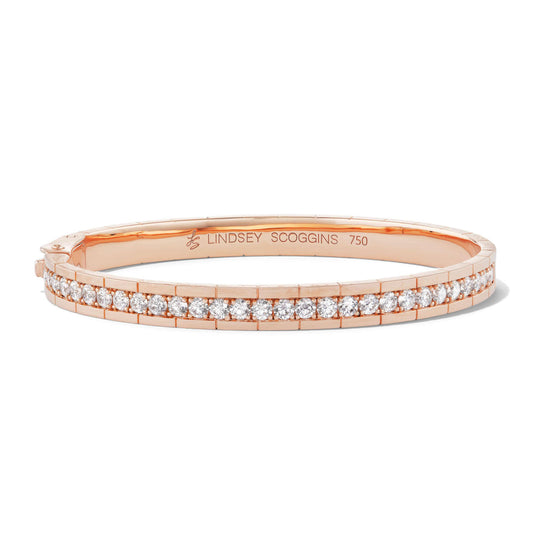 Note to Self One Row Pave Diamond Bangle