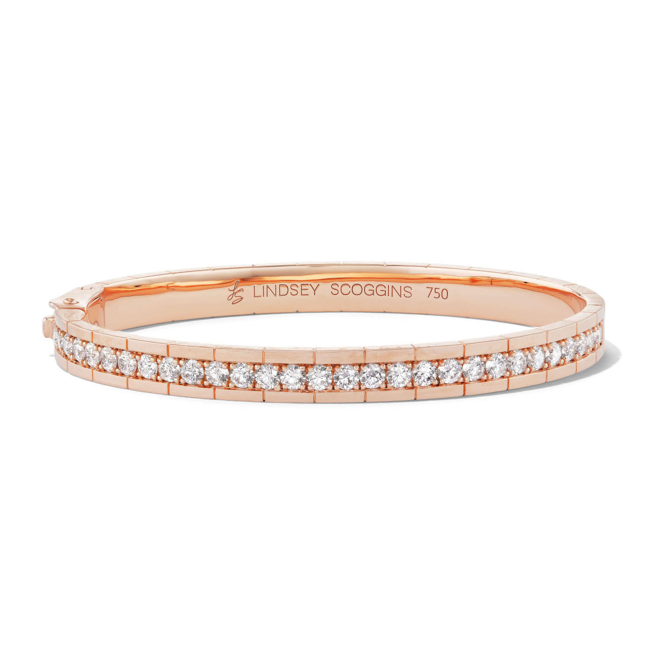 Note to Self One Row Pave Diamond Bangle