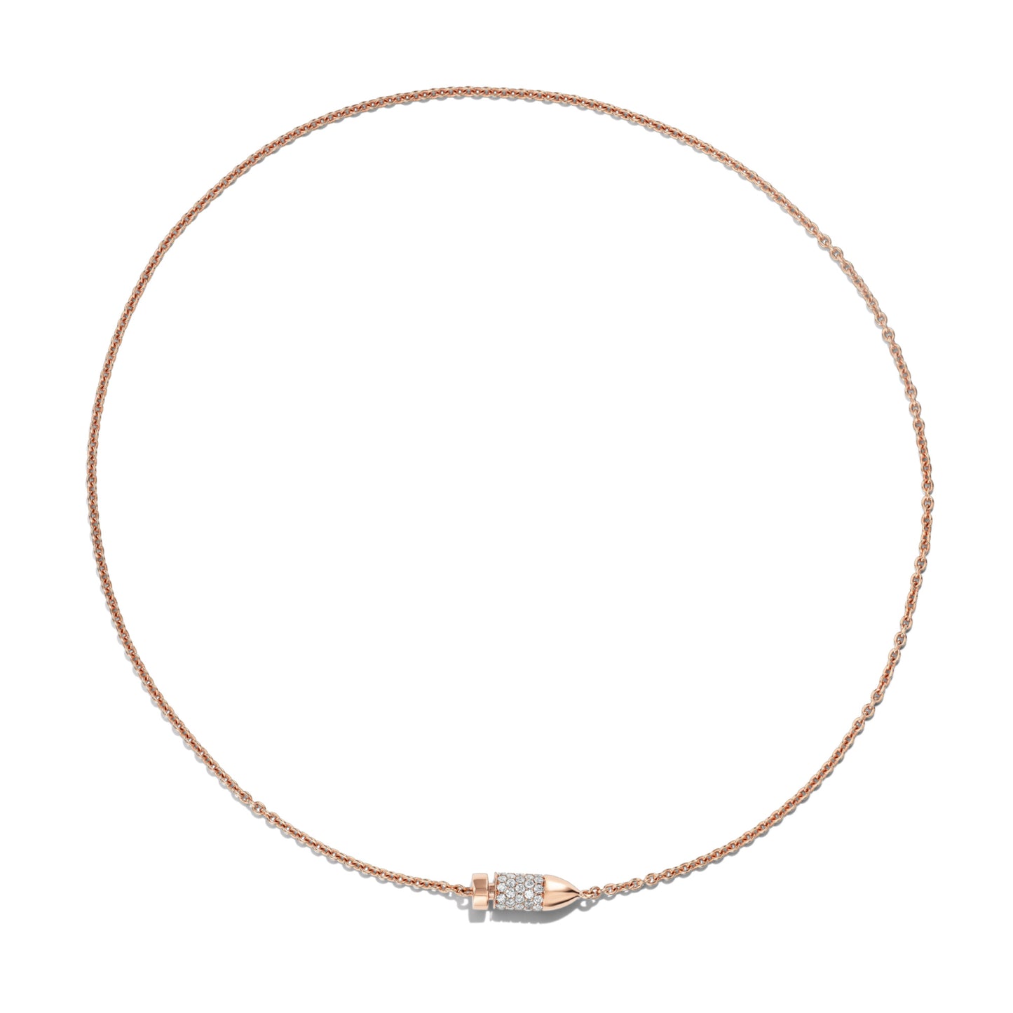 PAVÉ DIAMOND BULLET NECKLACE