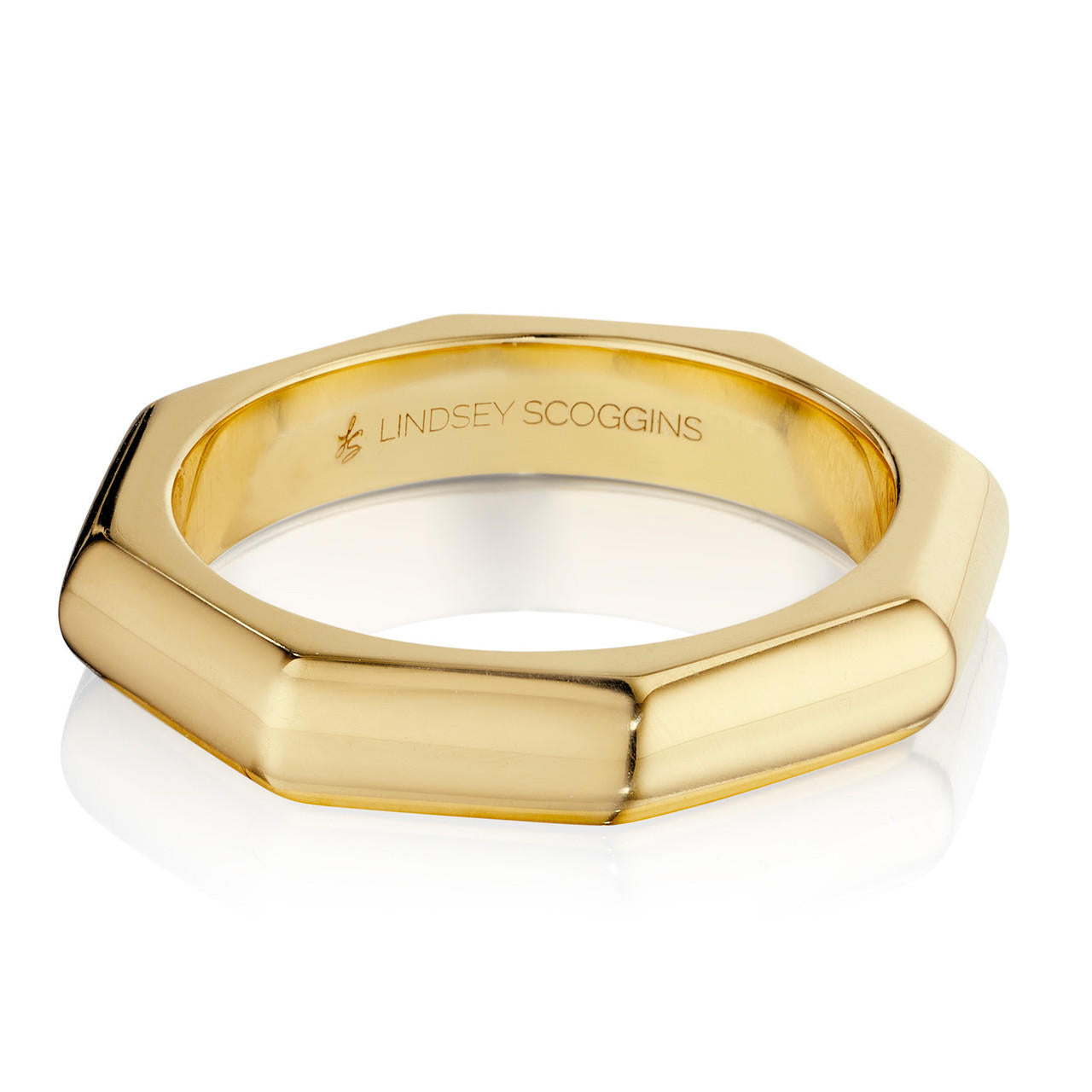 domed 18k yellow gold wedding band