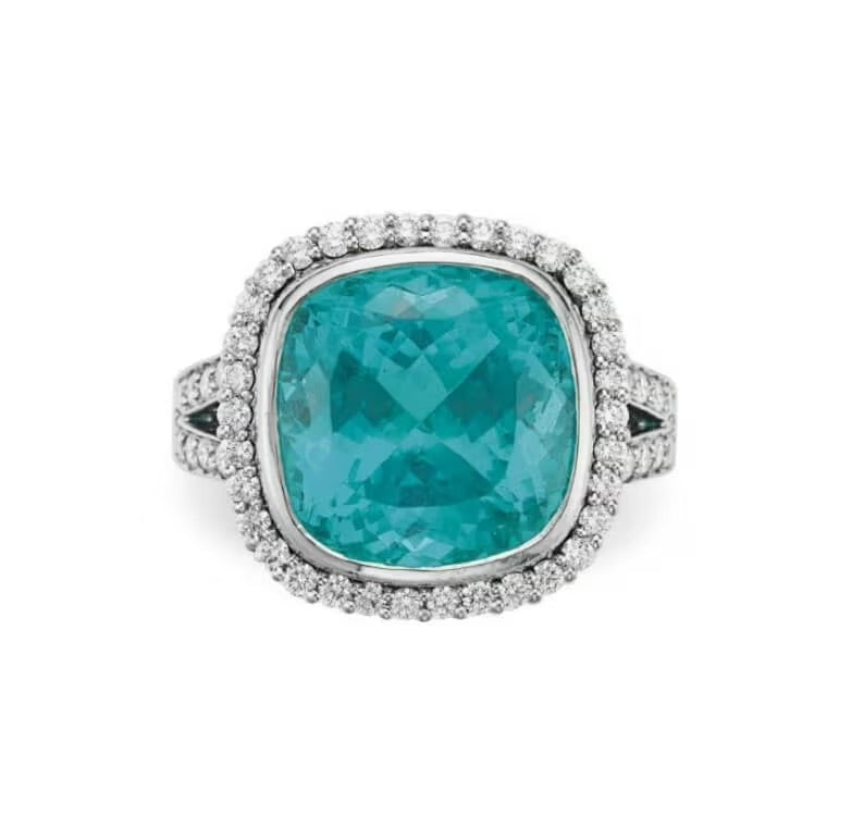 Tiffany & co. Tourmaline and diamond ring
