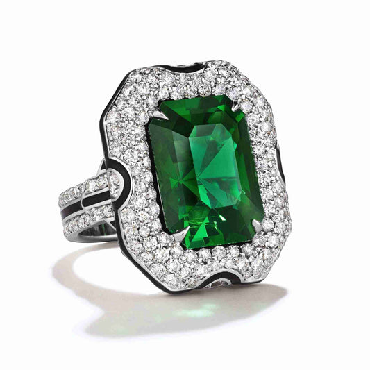 DECO DREAMS TOURMALINE AND DIAMOND RING