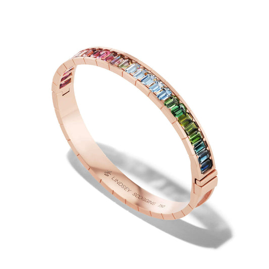 multicolored tourmaline note to self bangle