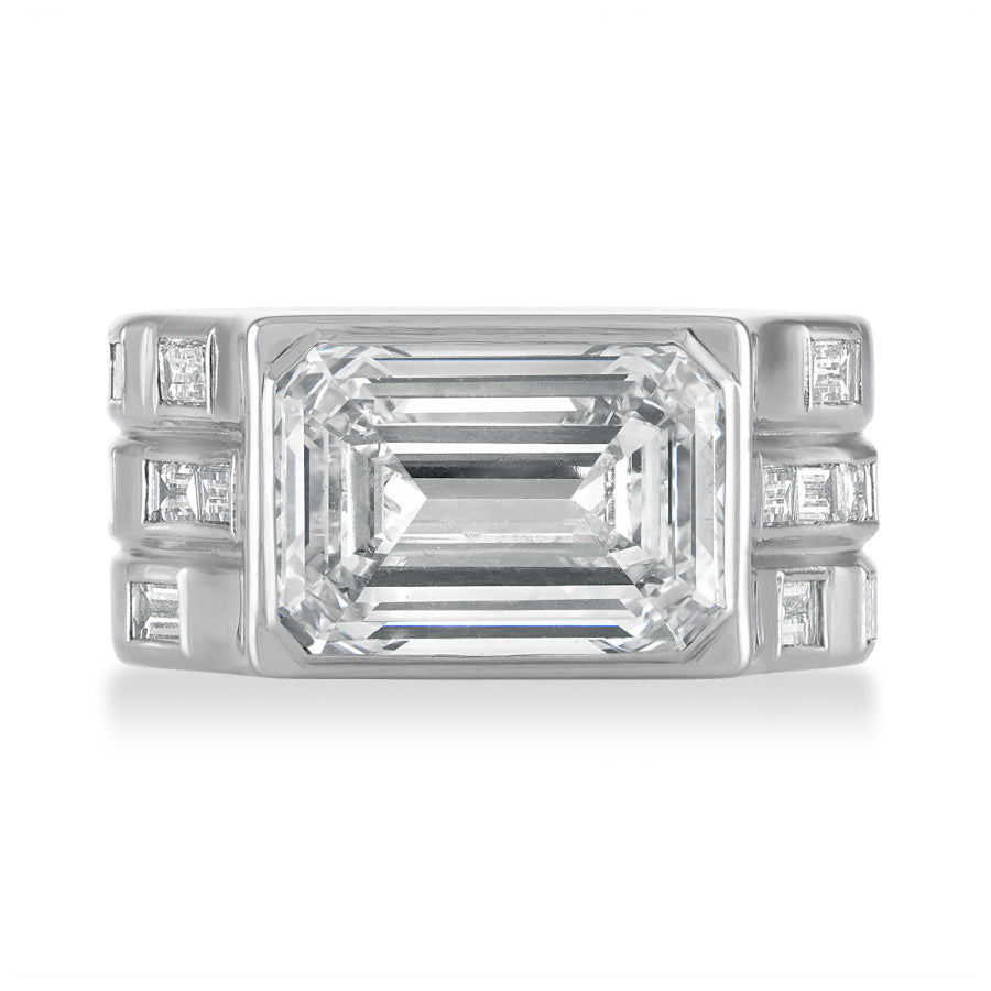 Custom Design Story: An Emerald Cut East West Engagement Ring