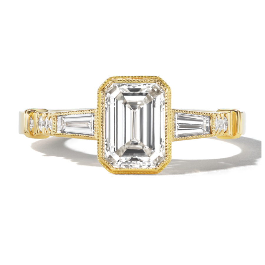 Custom Design Story: A One of a Kind Emerald Cut Engagement Ring with Baguettes