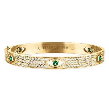 Custom Design Story: An Emerald, Diamond & Gold Evil Eye Bracelet