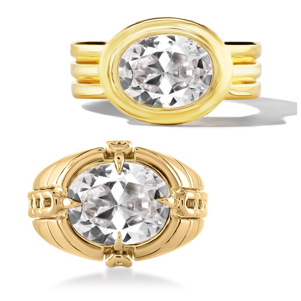 Inspired by Miley Cyrus’ Engagement Ring: Bezel and Gypsy Set Rings