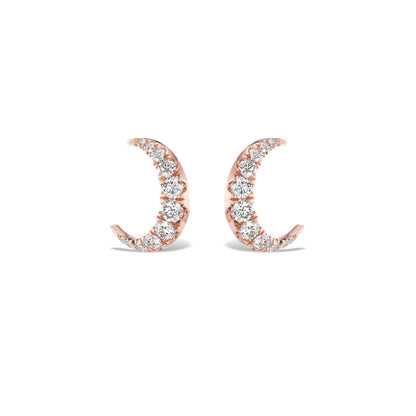 Small diamond moon hoops