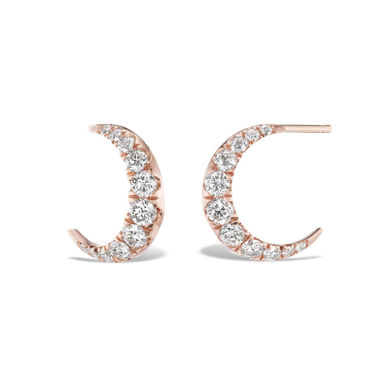 25 MM DIAMOND MOON HOOPS