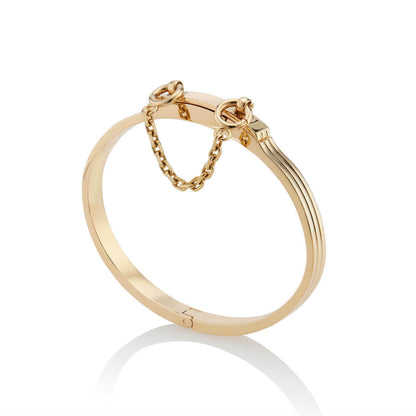 Oath Classic Single Cuff yellow gold side view