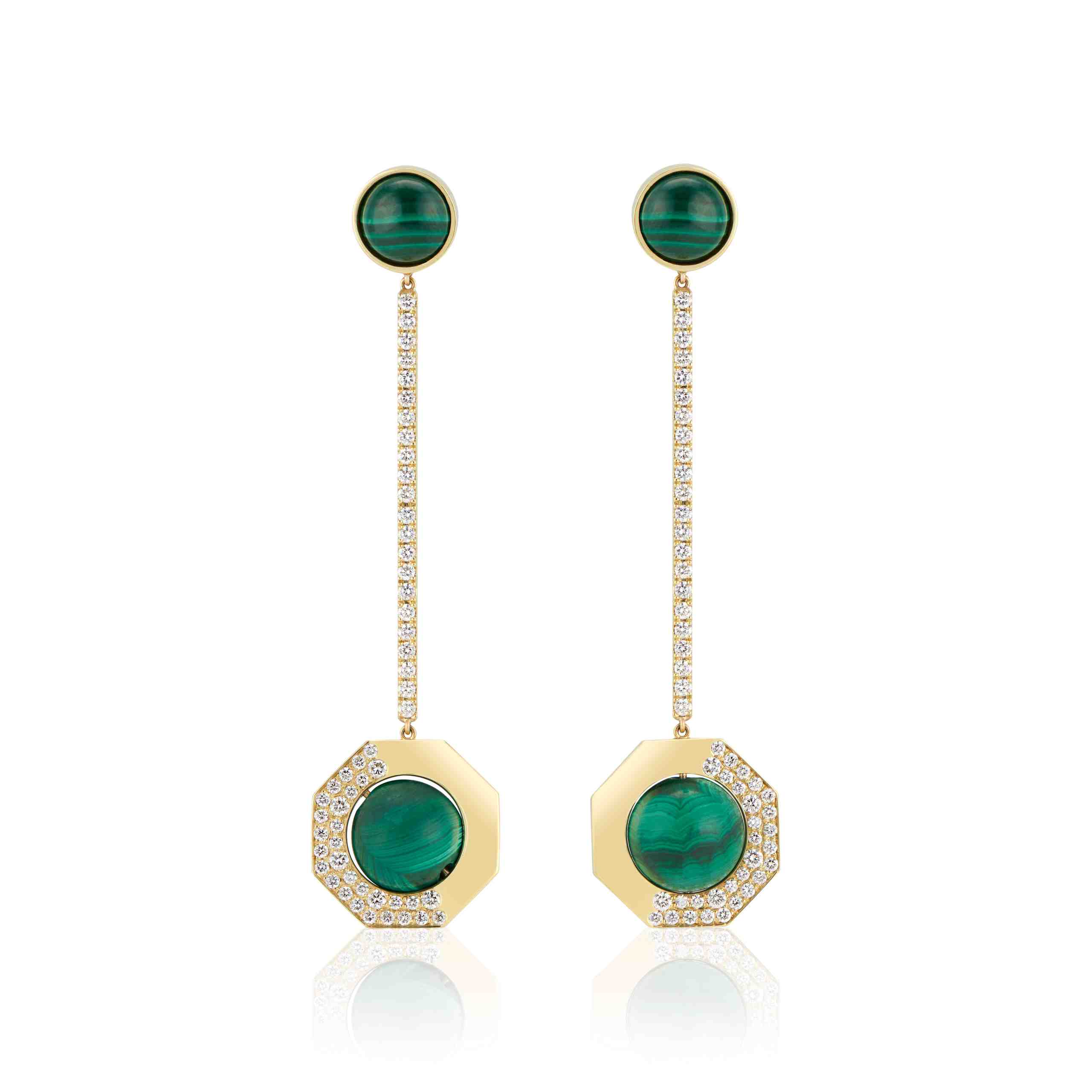 malachite earrings