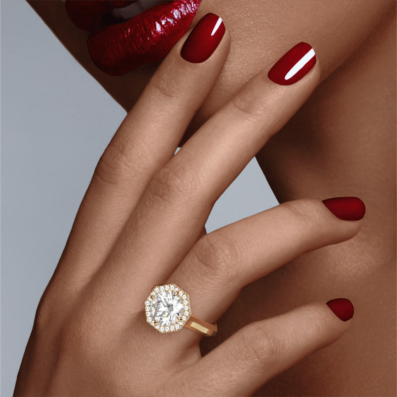 2 Ct Round Diamond Engagement Ring on hand