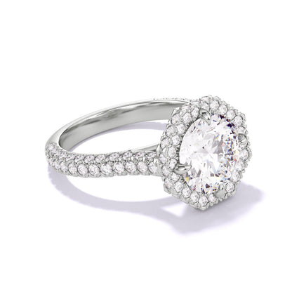 brilliant round diamond platinum engagement ring 