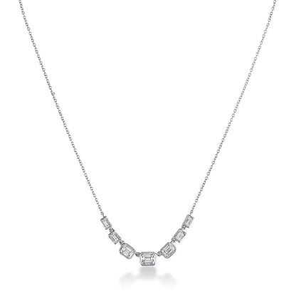 graduated diamond tennis necklace