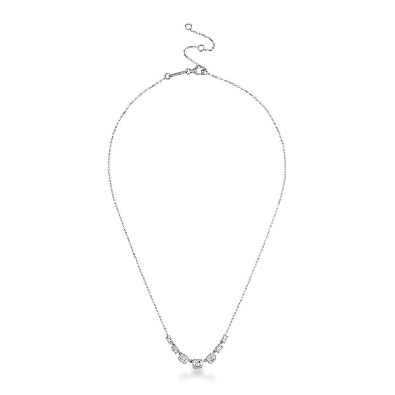 graduated diamond tennis necklace