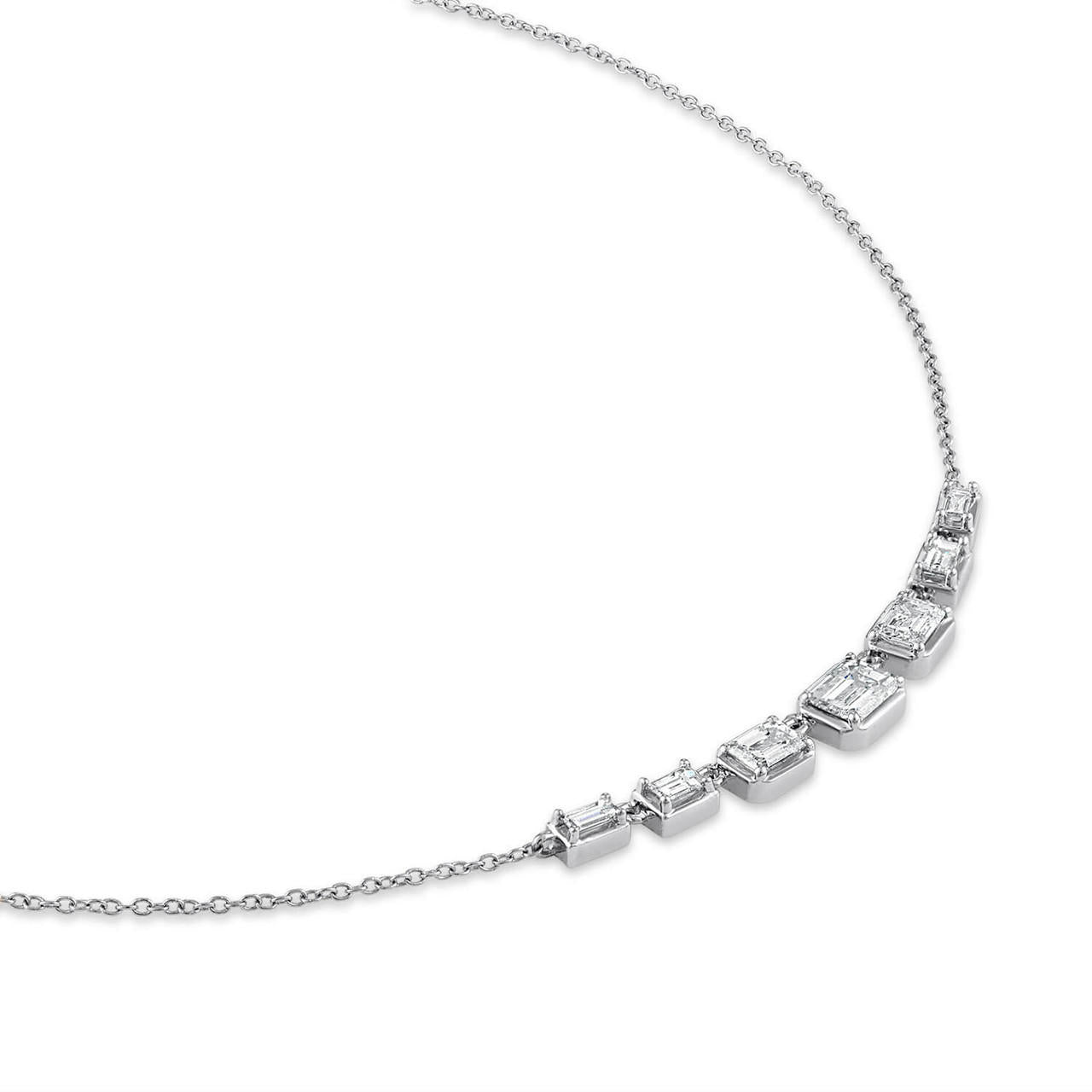 graduated diamond tennis necklace