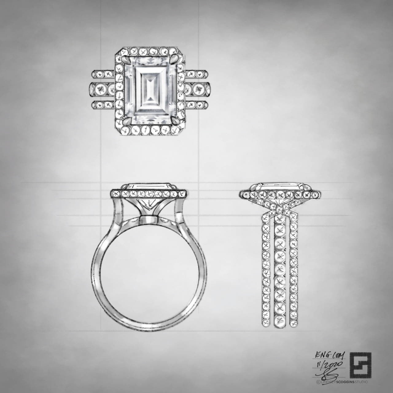 luxury engagement ring customization design