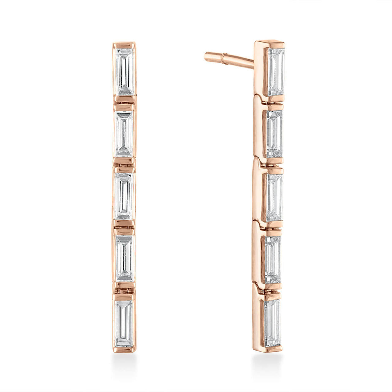 BAGUETTE DIAMOND EARRINGS