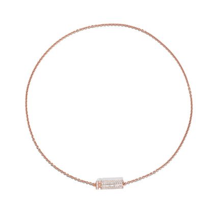 PAVÉ AND BAGUETTE DIAMOND VIAL NECKLACE
