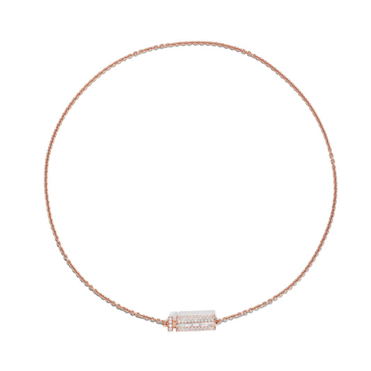 PAVÉ AND BAGUETTE DIAMOND VIAL NECKLACE