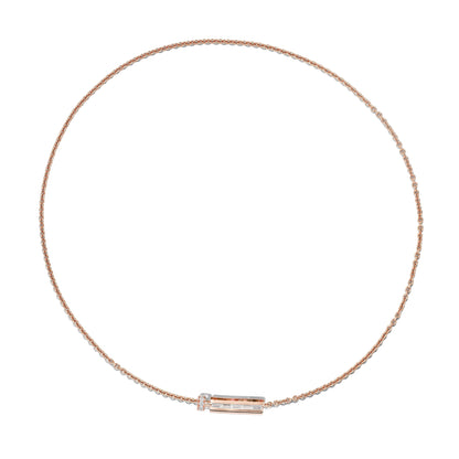 5MM BAGUETTE DIAMOND VIAL NECKLACE