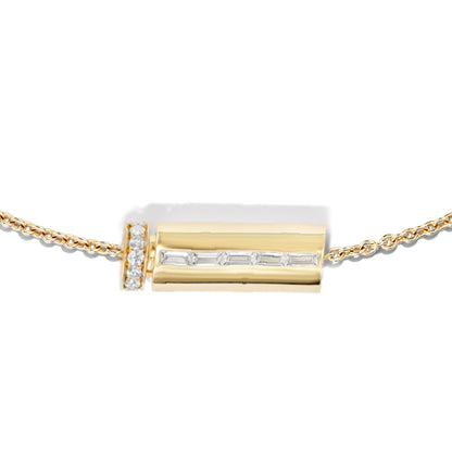 7MM BAGUETTE DIAMOND VIAL NECKLACE