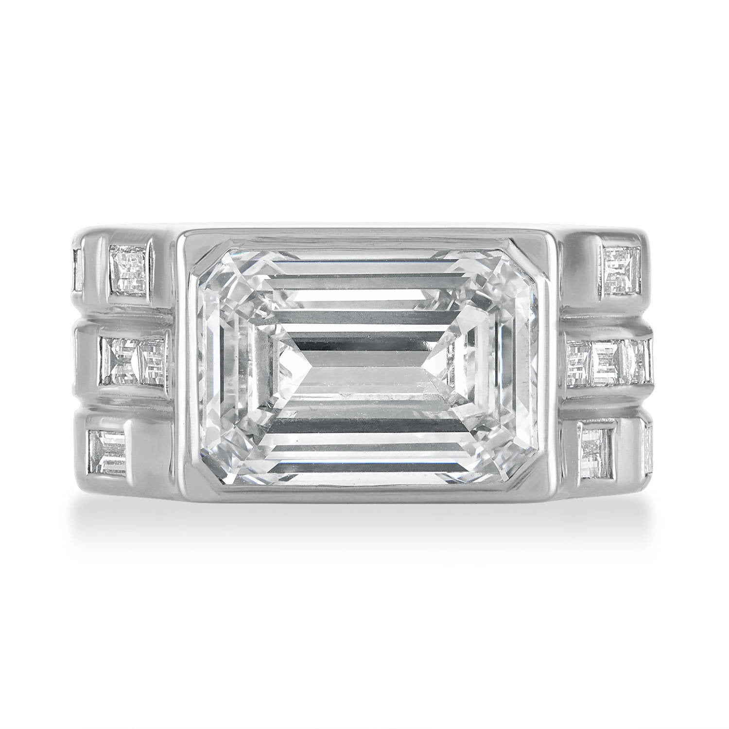 custom emerald cut engagement ring