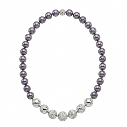 BLACK PEARL MOON PHASE NECKLACE