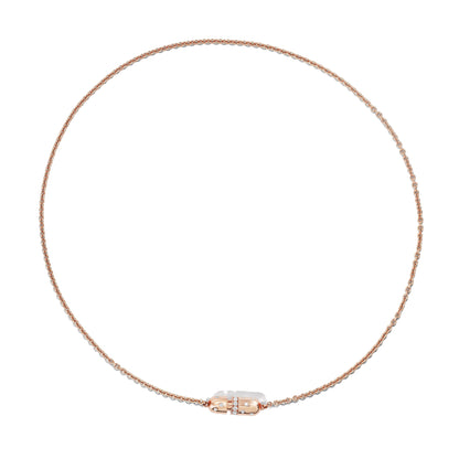 BURNISHED DIAMOND CAPSULE NECKLACE