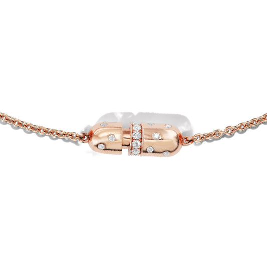 BURNISHED DIAMOND CAPSULE NECKLACE