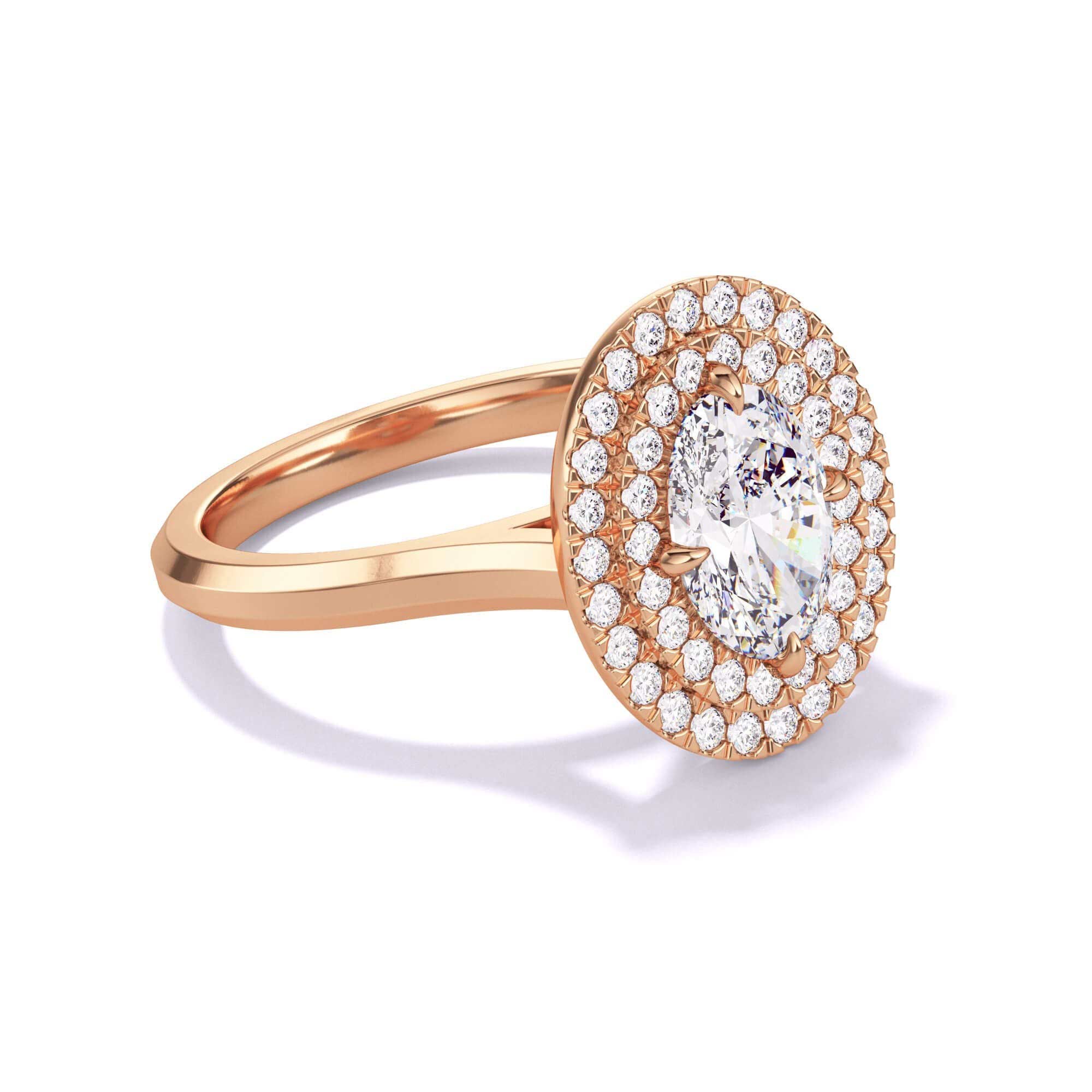 1 carat oval double halo engagement ring 