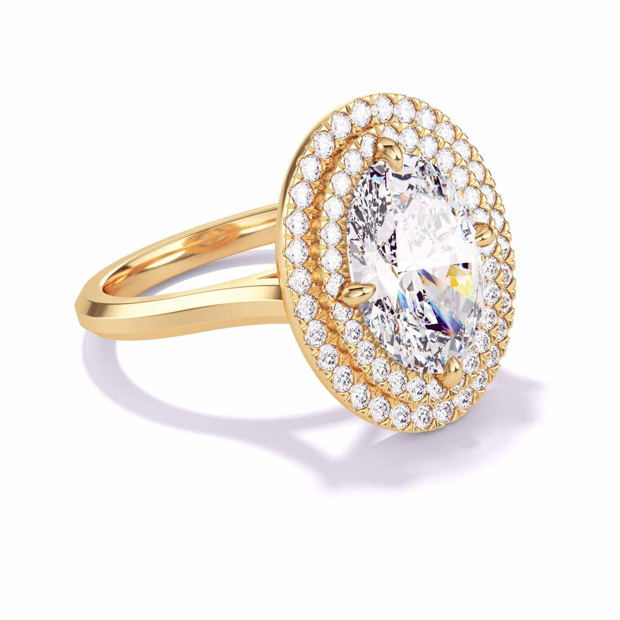 2 carat oval double halo engagement ring 